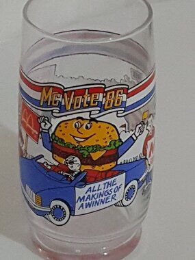 Vintage Mc Vote Voting Politics Drinking Glass